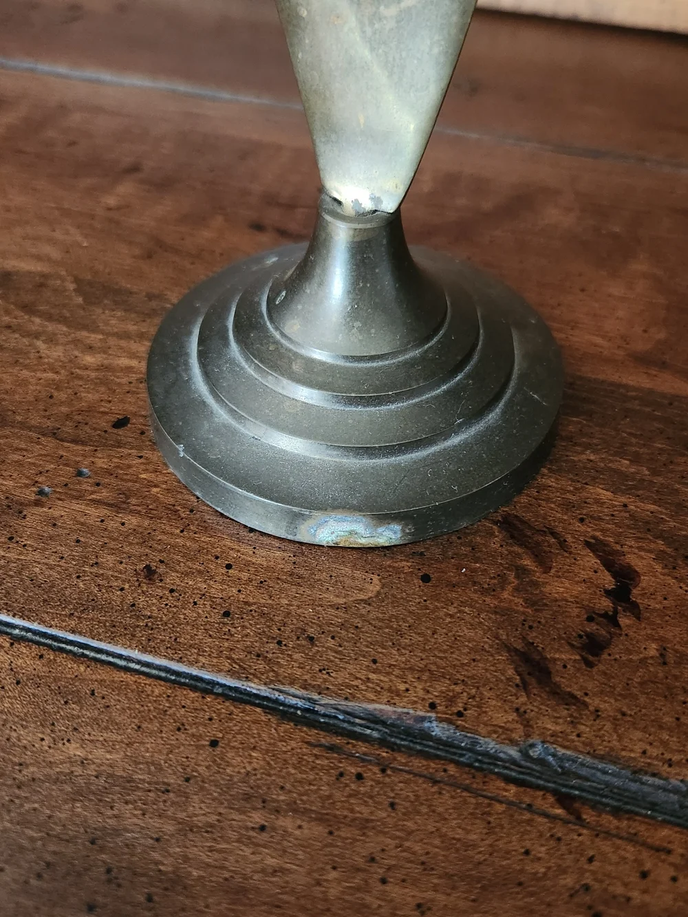 Brass Twist Candlestick Holder - Antique Finish